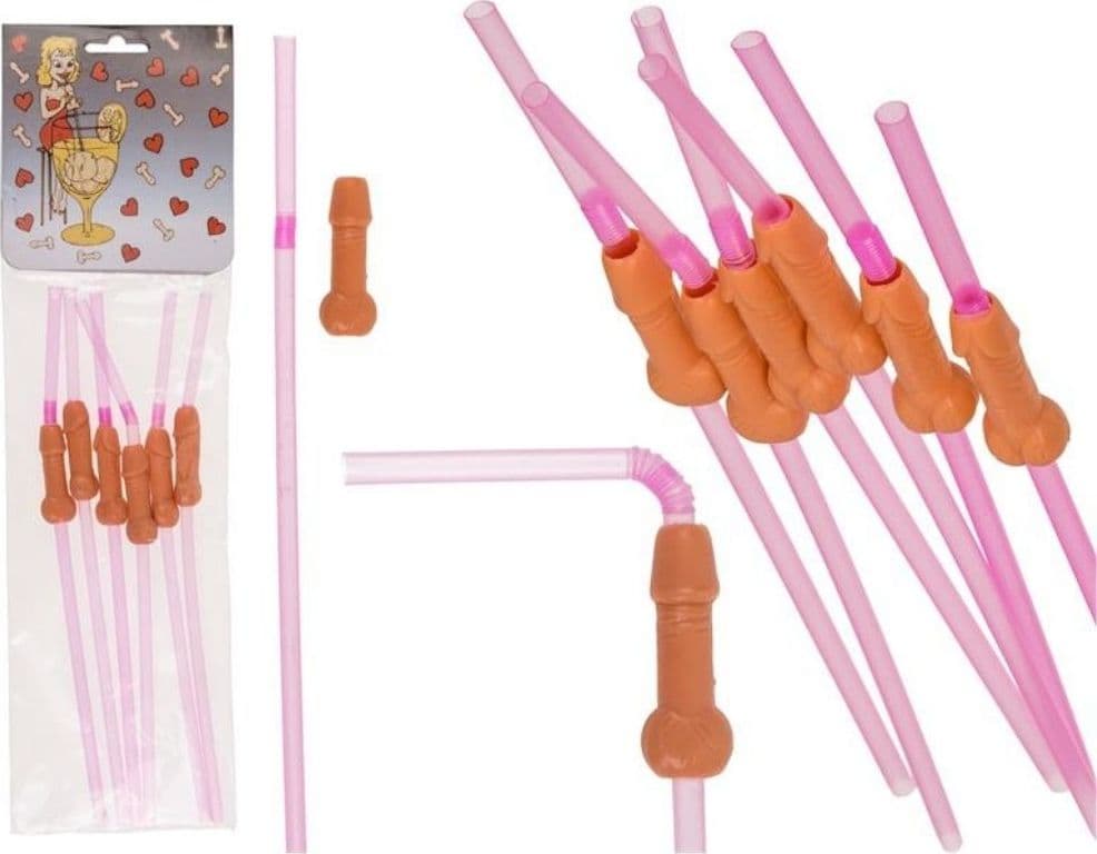 Cannucce sexy party idea regalo addio al nubilato 6pz