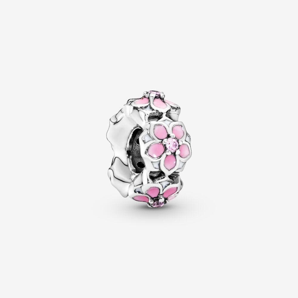 Pandora Charm distanziatore Magnolia rosa