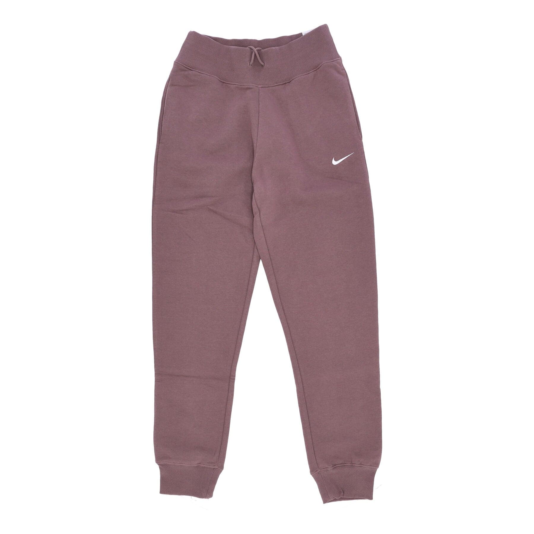 Nike Pantalone Tuta Felpato Donna Sportswear High-waisted Fleece Joggers Plum Eclipse/white