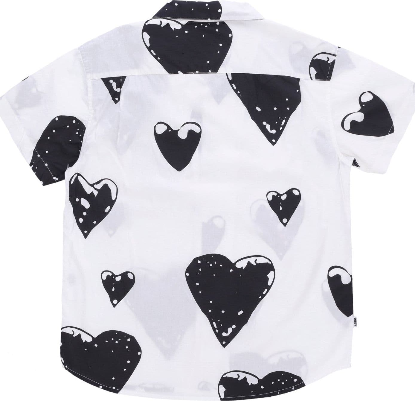 OBEY Camicia Manica Corta Uomo Loveless Woven White Multi da uomo in Camicie casual Drestige - Casamassima, commercioVirtuoso.it