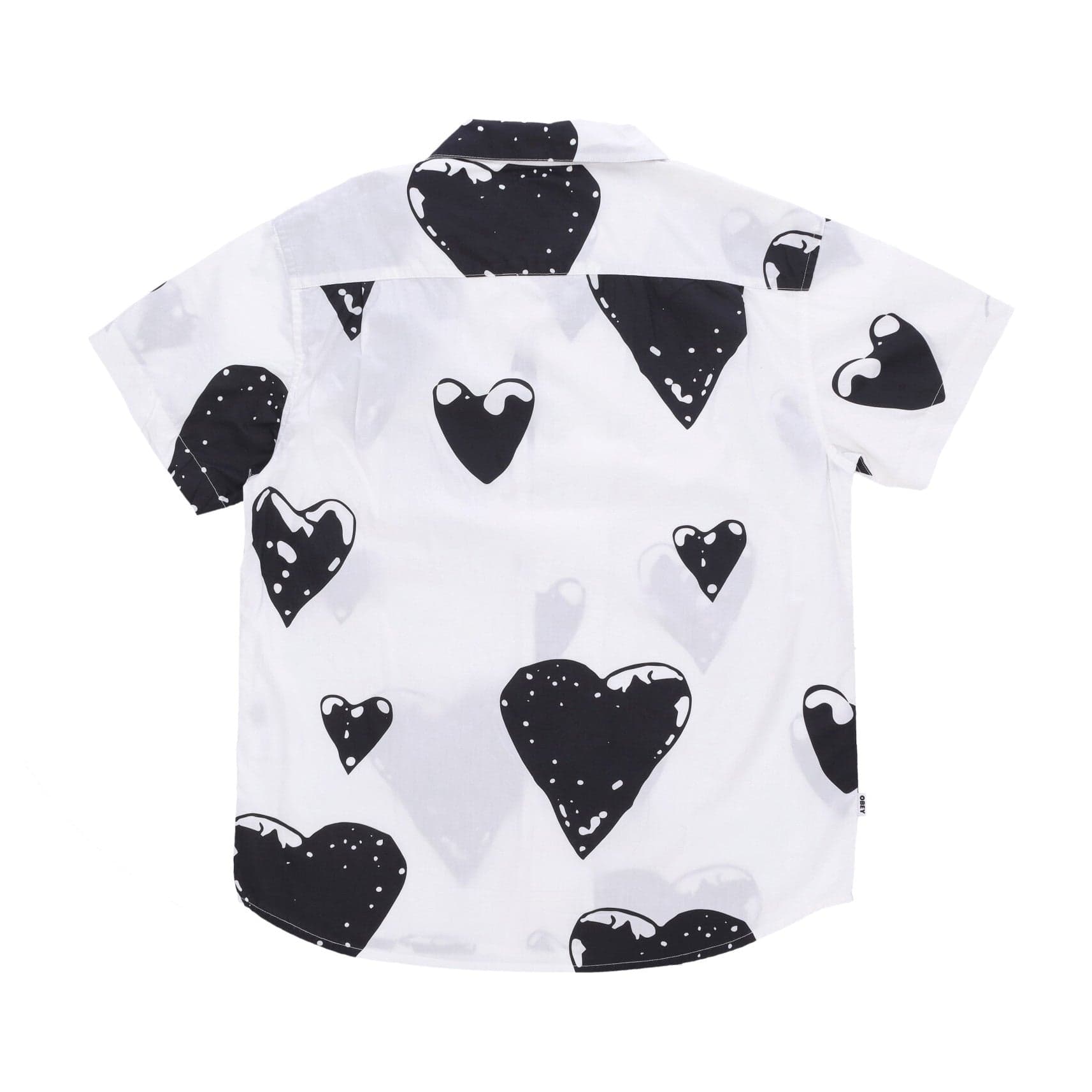 OBEY Camicia Manica Corta Uomo Loveless Woven White Multi da uomo in Camicie casual Drestige - Casamassima, commercioVirtuoso.it