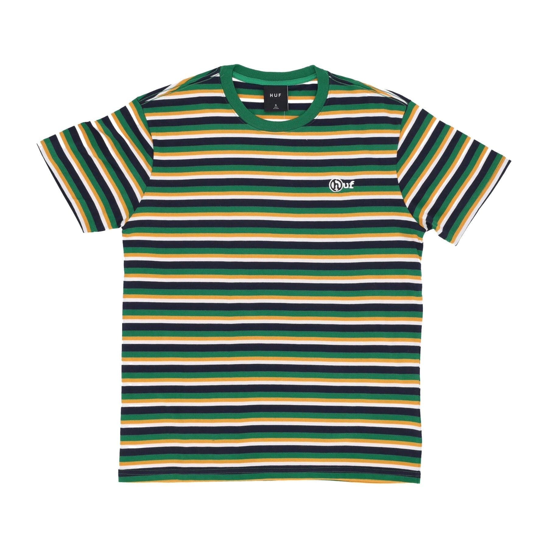 HUF Maglietta Uomo Webster Stripe Knit Top Gold da uomo in T-shirt Drestige - Casamassima, commercioVirtuoso.it