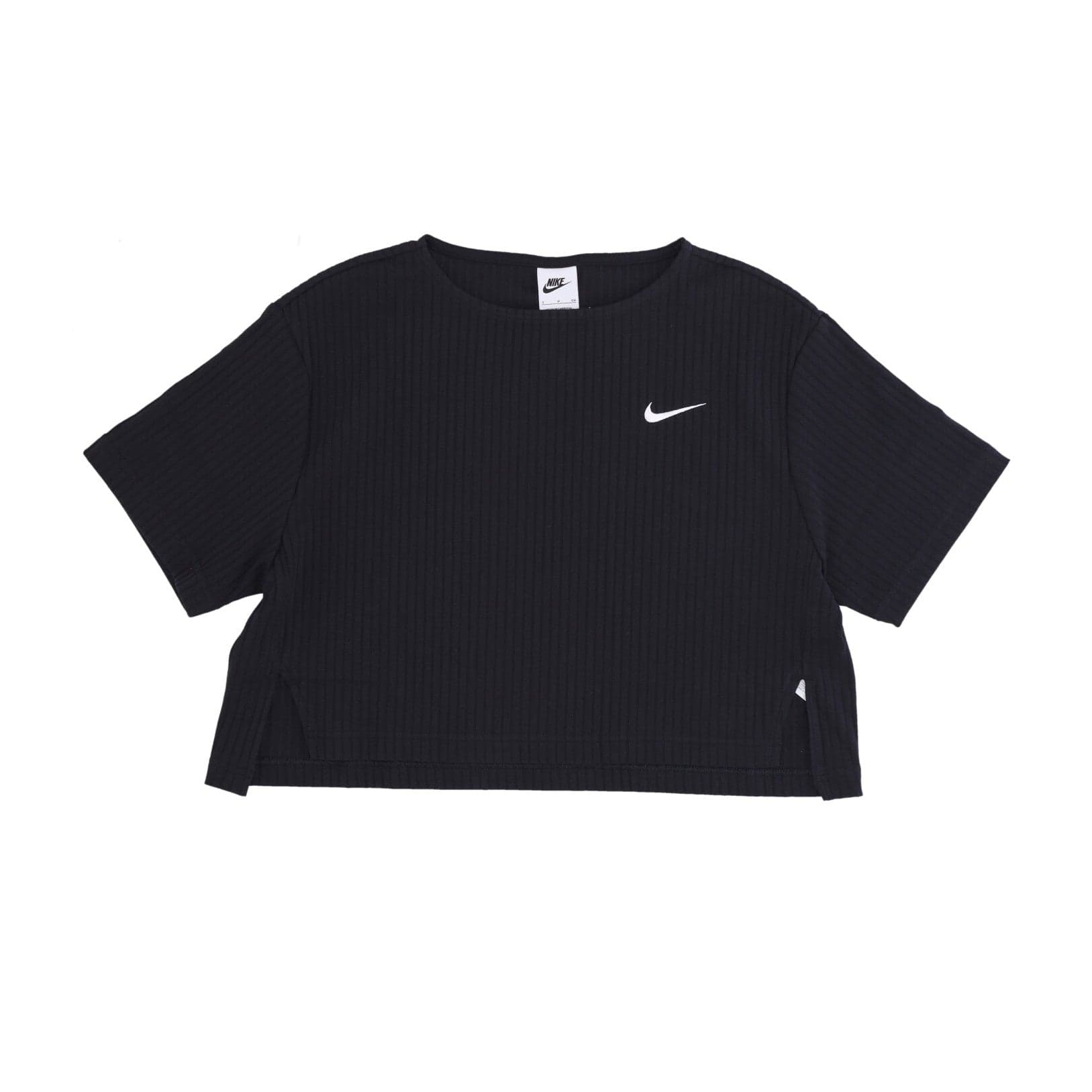 Nike Maglietta Donna Rib Jersey Top Black/white da donna