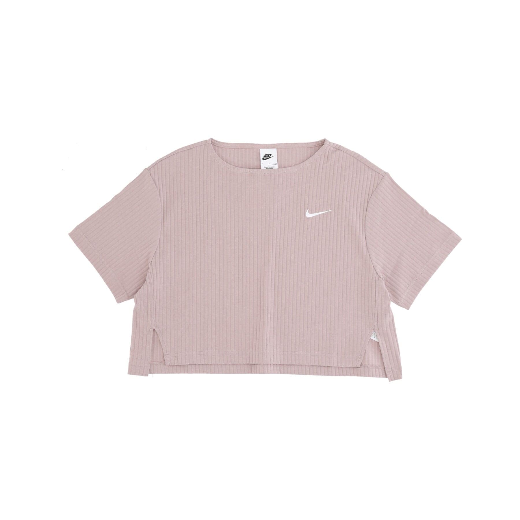 Nike Maglietta Donna Rib Jersey Top Diffused Taupe/white da donna