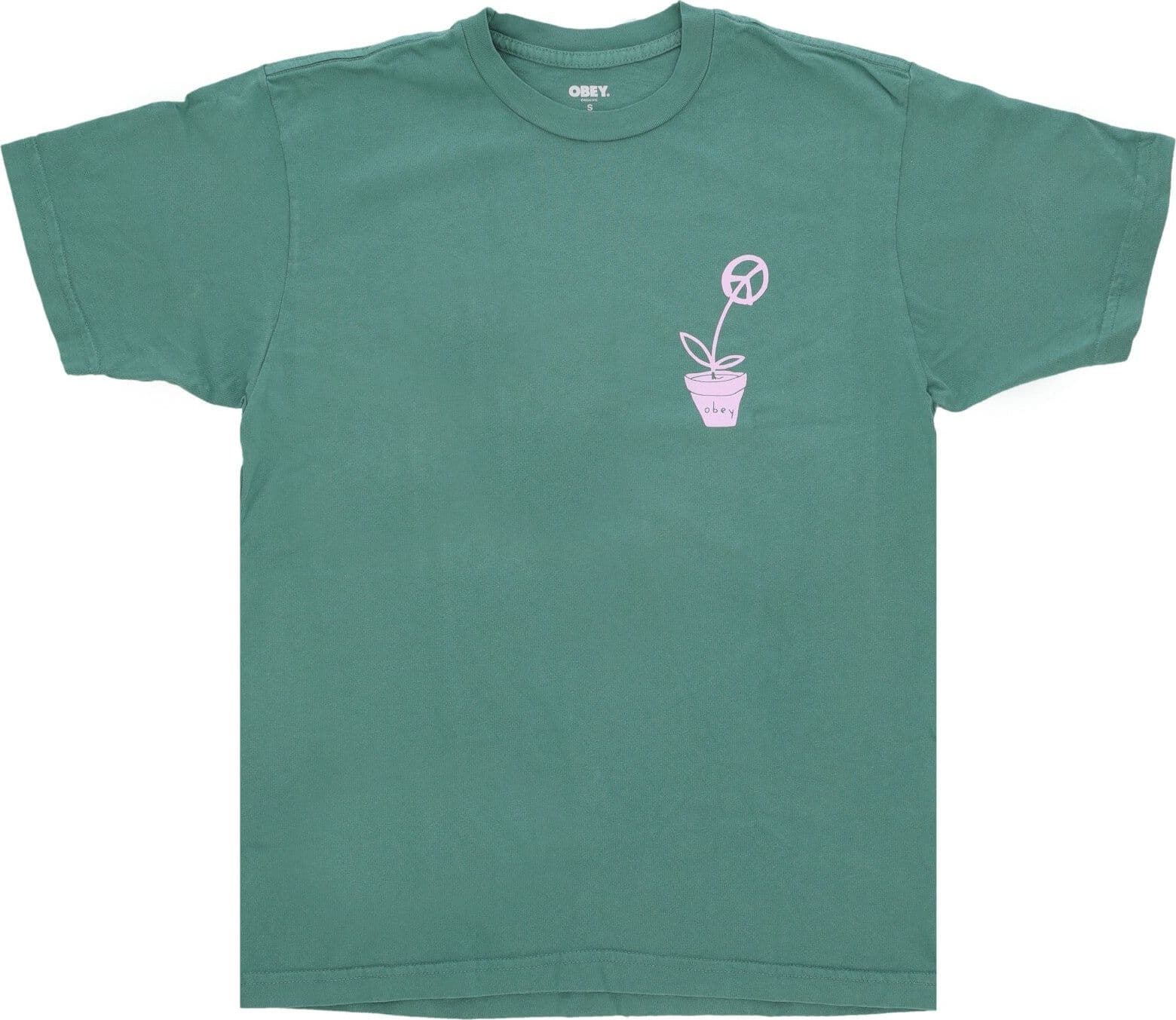 OBEY Maglietta Uomo Peace Flower Organic Tee Palm Leaf da uomo in T-shirt Drestige - Casamassima, commercioVirtuoso.it