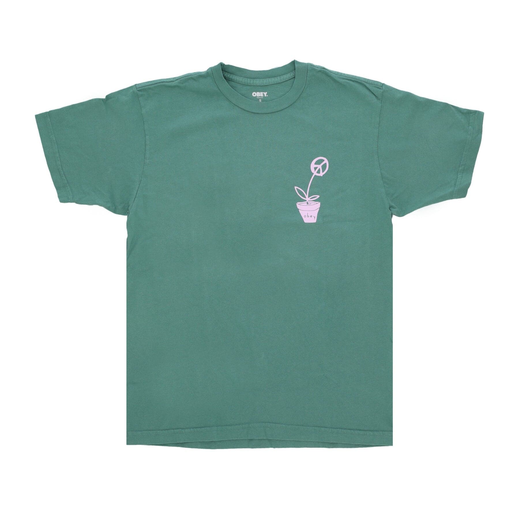 OBEY Maglietta Uomo Peace Flower Organic Tee Palm Leaf da uomo in T-shirt Drestige - Casamassima, commercioVirtuoso.it