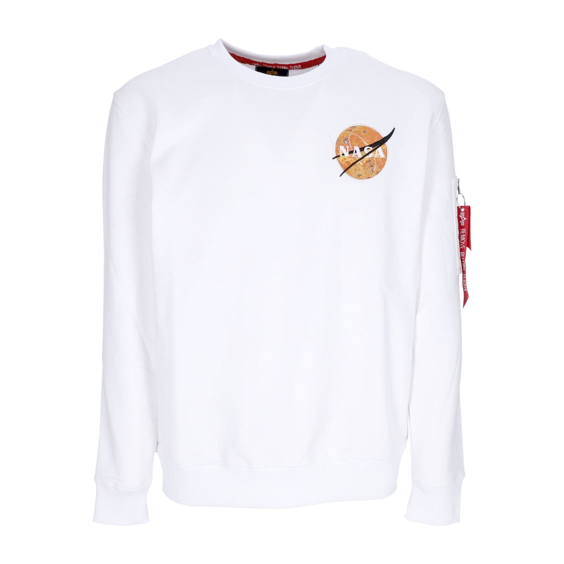 ALPHA INDUSTRIES Felpa Leggera Girocollo Uomo Nasa Davinci Sweater White da uomo in Felpe senza cappuccio Drestige - Casamassima, commercioVirtuoso.it