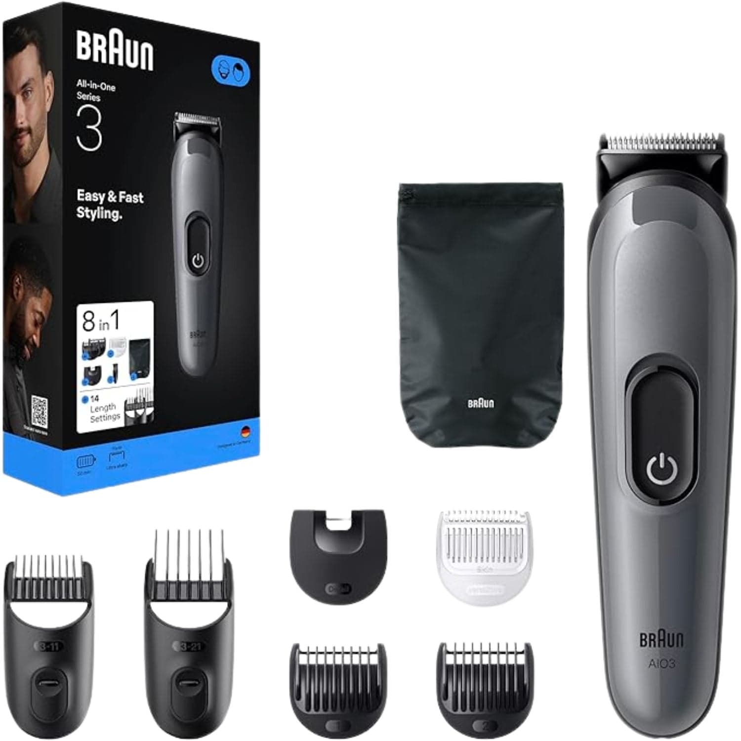 Braun Regolabarba e Capelli AIO3540 – 8 in 1 con Accessori per Barba, Capelli e Corpo in Rasoi a lamina Ecoprice.it - Avellino, commercioVirtuoso.it