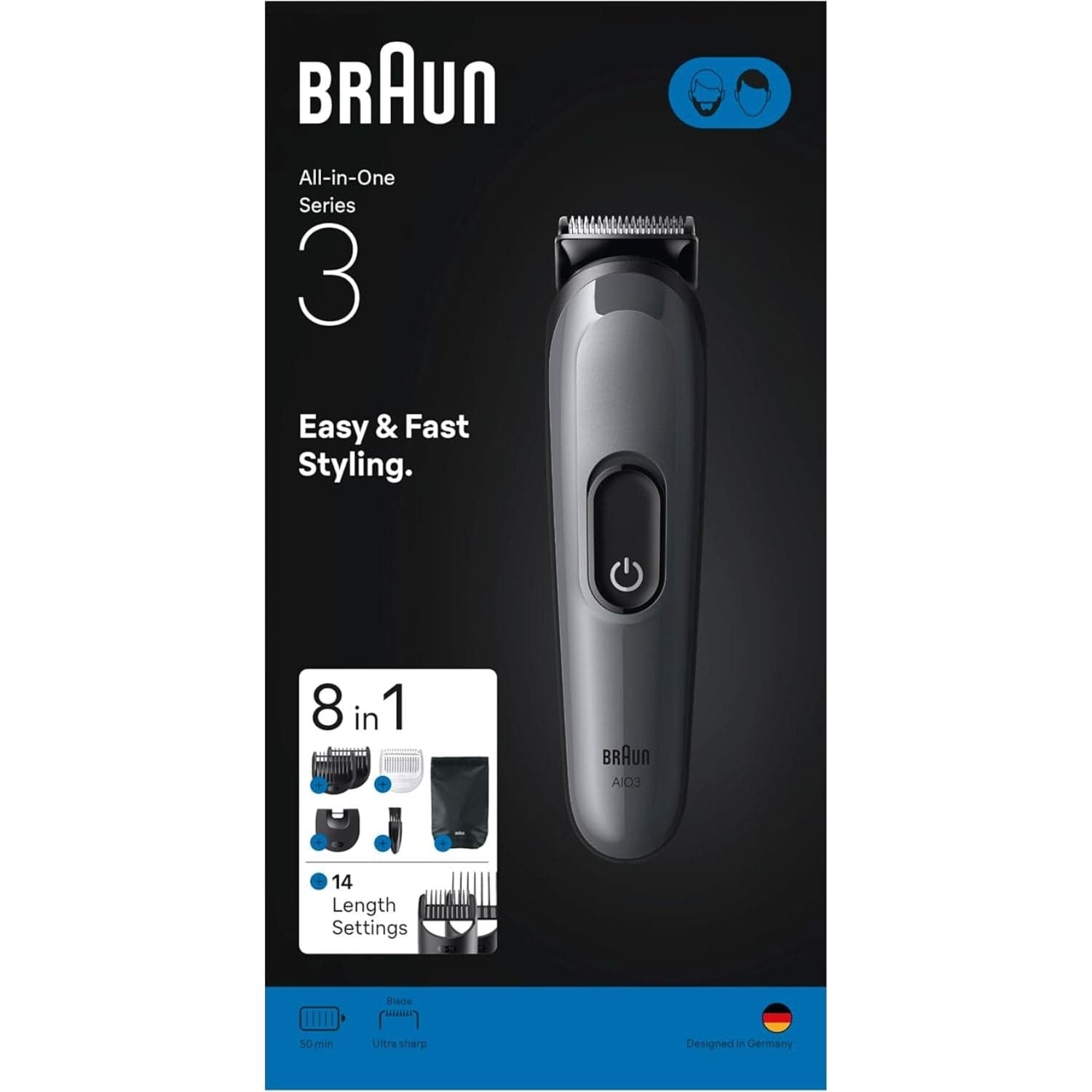 Braun Regolabarba e Capelli AIO3540 – 8 in 1 con Accessori per Barba, Capelli e Corpo in Rasoi a lamina Ecoprice.it - Avellino, commercioVirtuoso.it