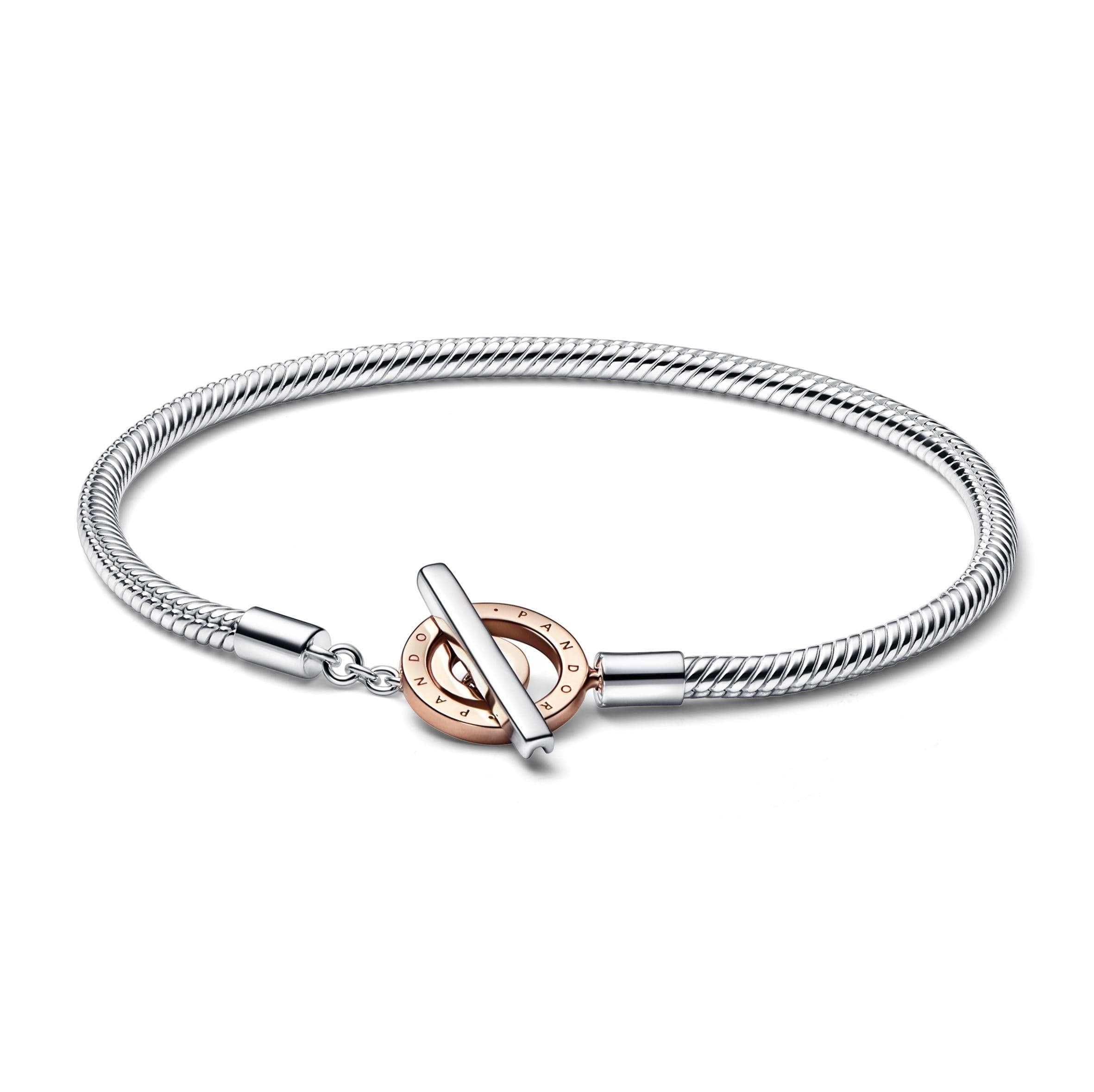 Pandora - Bracciale con Chiusura a T e Cerchi