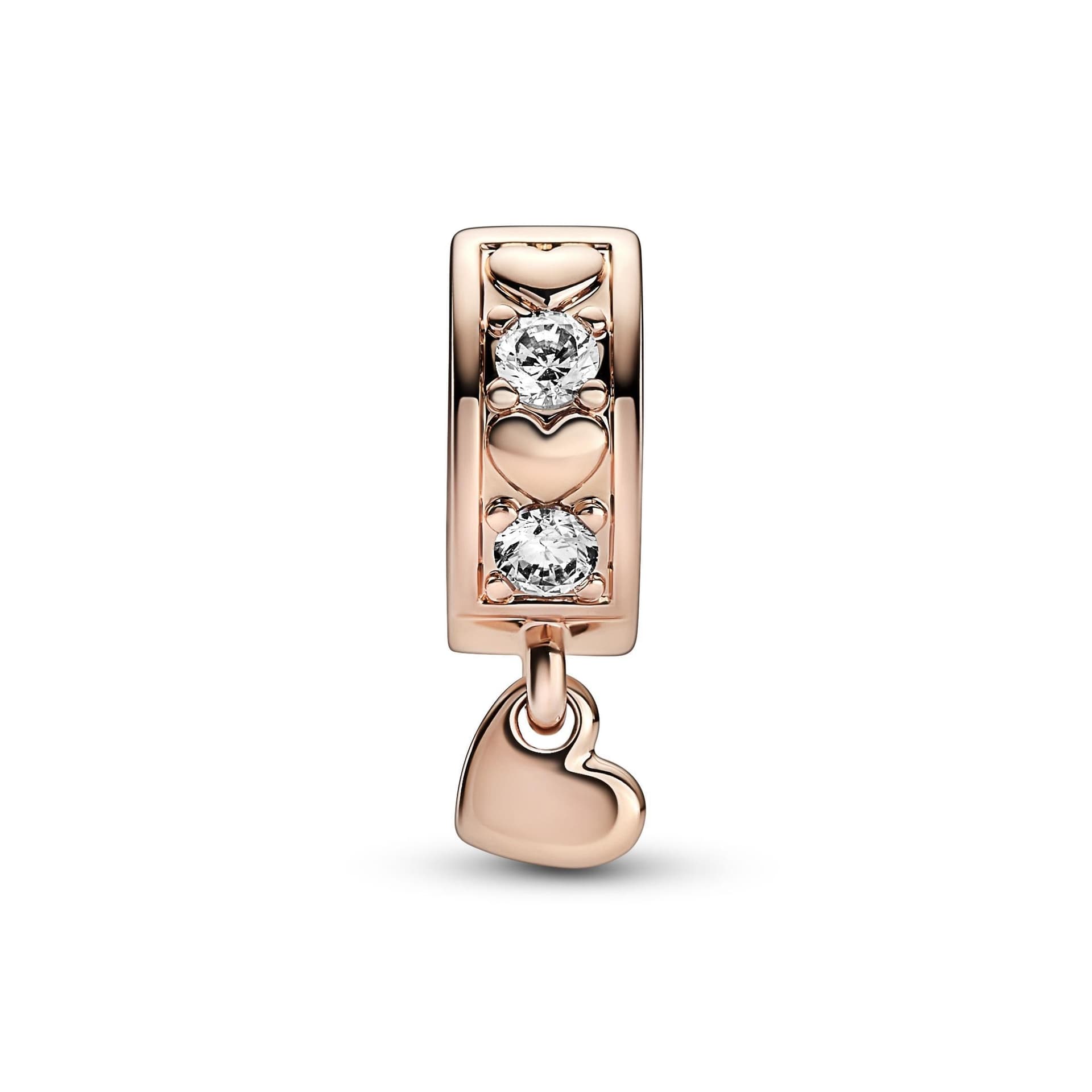 Pandora - Clip Cuori e Pietre con Pendente a Cuore in Bead Charm Alba Gioielli - Casoria, commercioVirtuoso.it