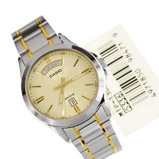 Orologio casio per uomo, MTP-1381G-9A, argentato e d'orato, movimento al quarzo, con segna data e giorno della settimana in Orologi da polso Loweconomy - Marineo, commercioVirtuoso.it