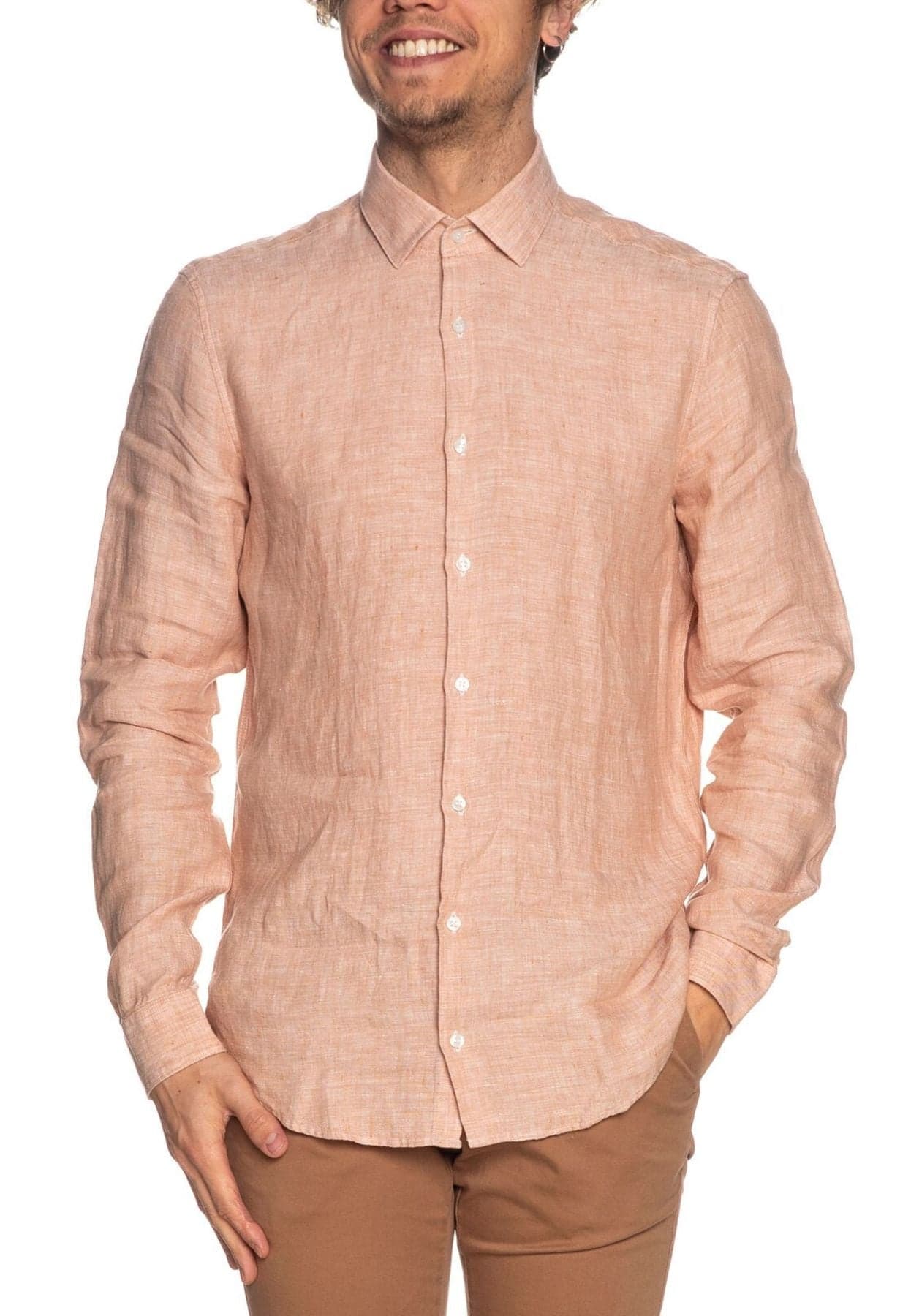calvin klein Camicie LINEN SOLID SLIM SHIRT da uomo in Camicie casual Drestige - Casamassima, commercioVirtuoso.it