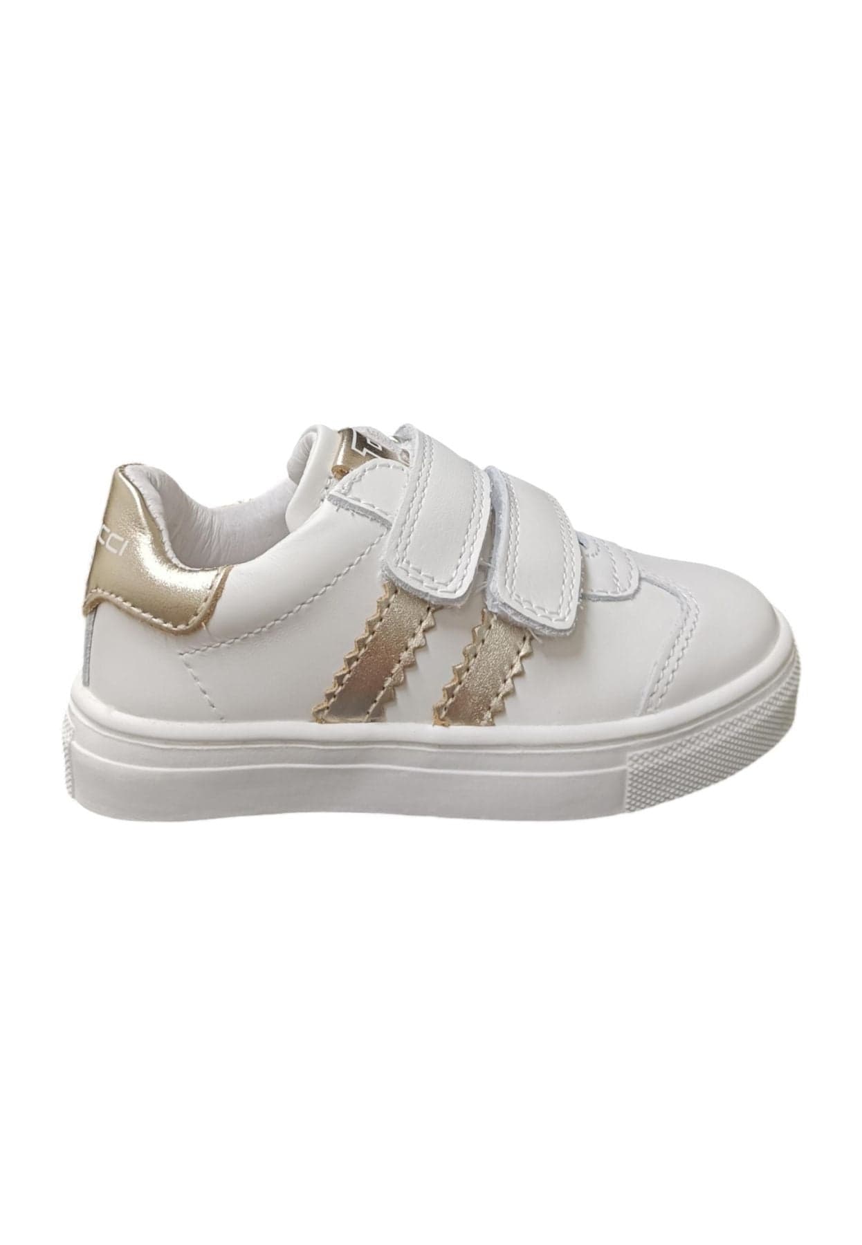 Scarpe sneakers Bambine e ragazze balducci BUTTER  bianco-oro velcro - 6