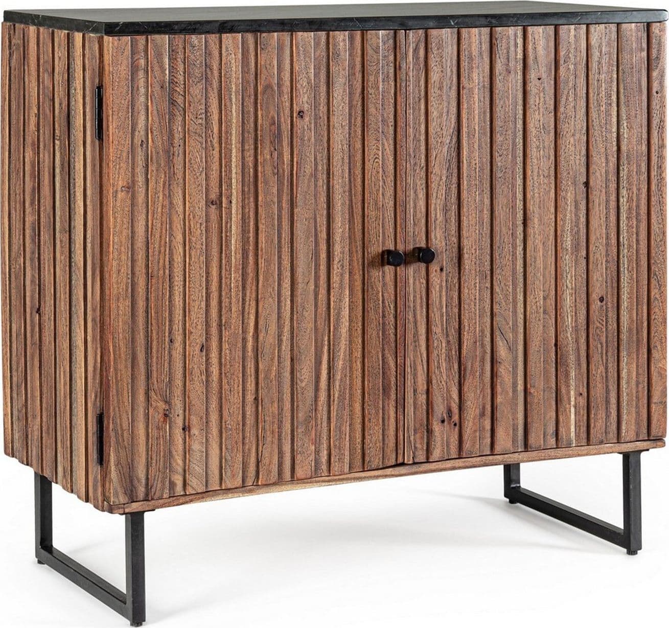Credenza "Norfolk" con struttura in legno di acacia, mobile in stile vintage - 20