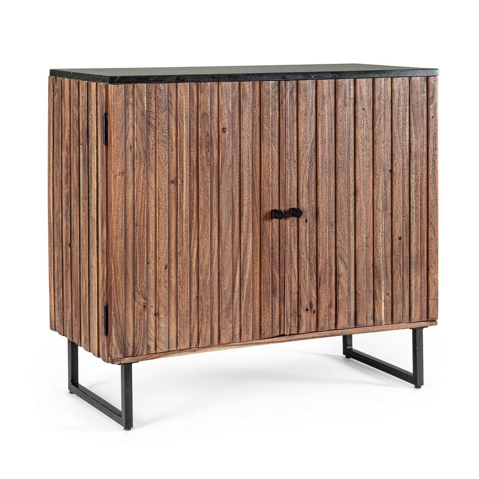 Credenza "Norfolk" con struttura in legno di acacia, mobile in stile vintage - 20