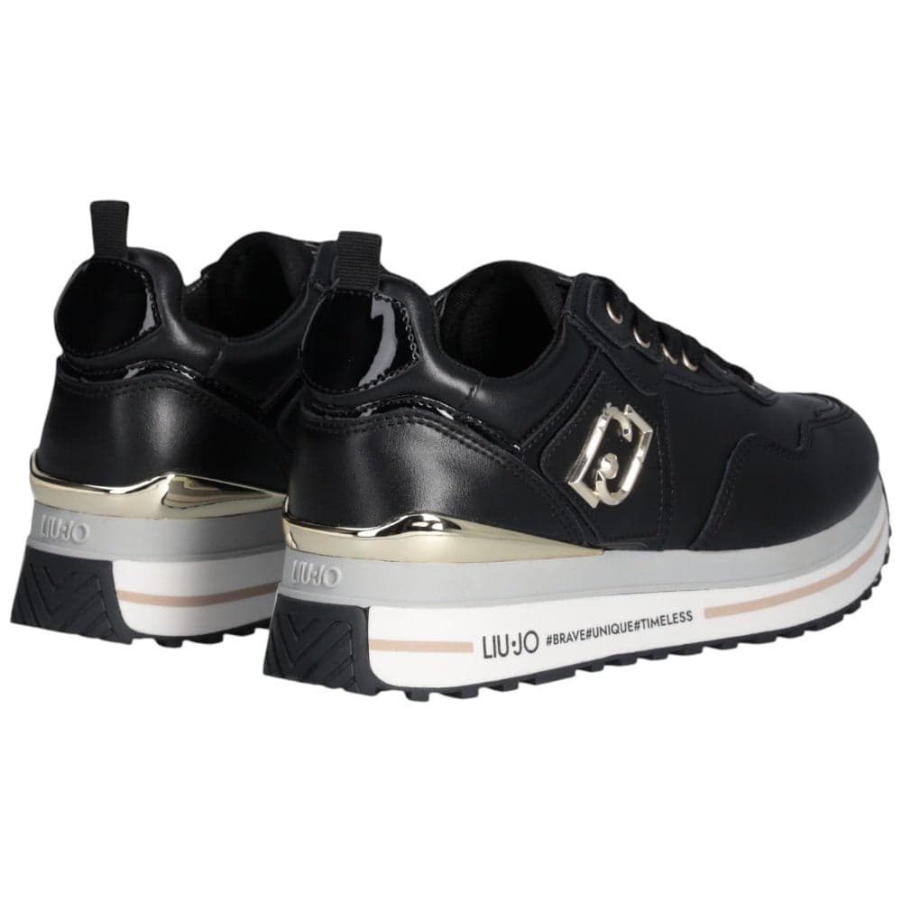 LIU JO sneakers nere in pelle MAXI WONDER in Sneaker casual Prodotti di Classe - Nocera Superiore, commercioVirtuoso.it