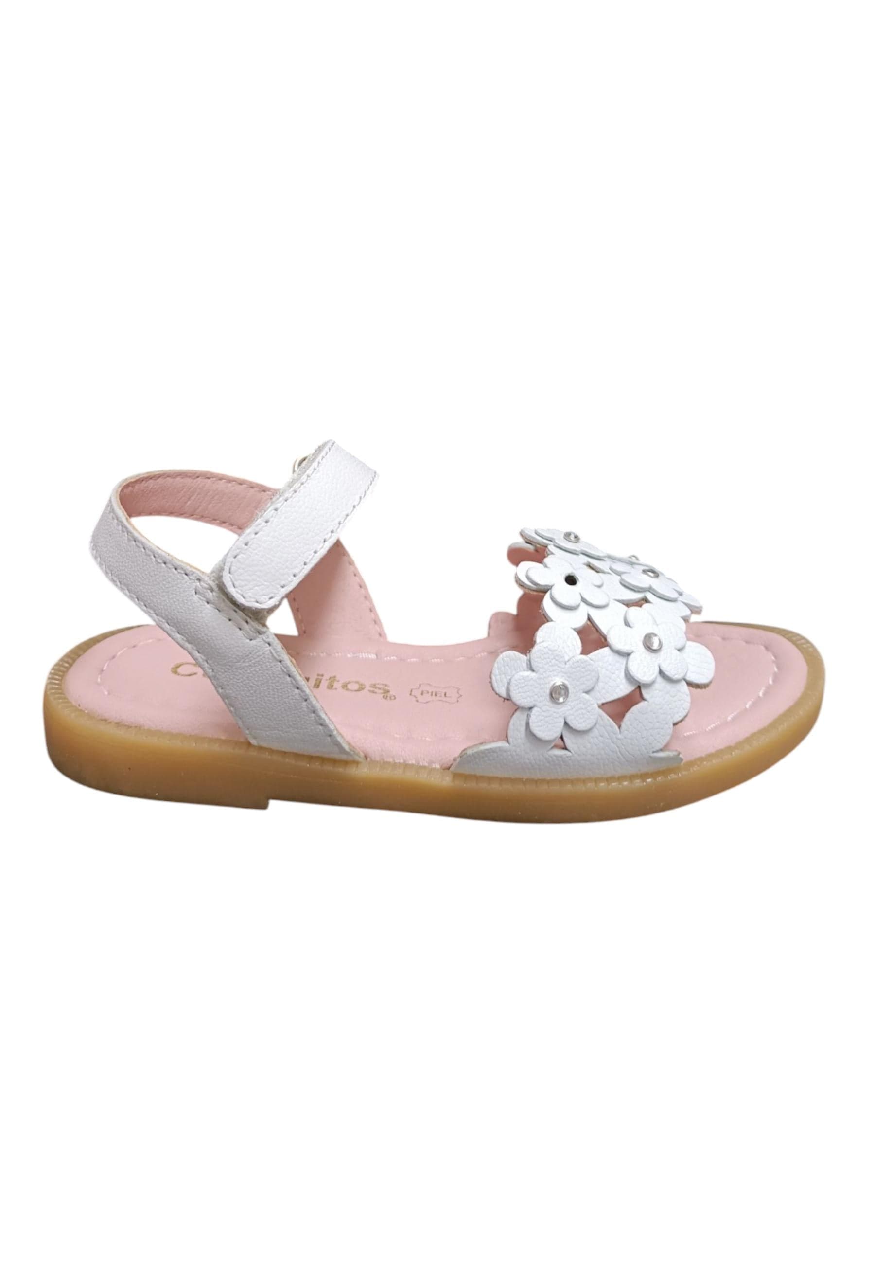 Sandali bambina Conguitos Buckle bianco pelle - 6