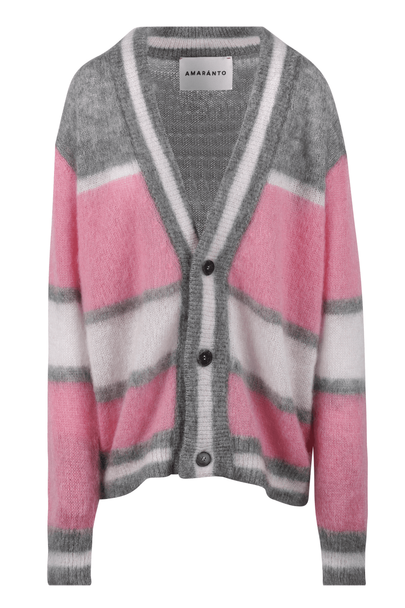 AMARANTO Amaranto - Cardigan - 461287 - Grigio/Rosa da donna