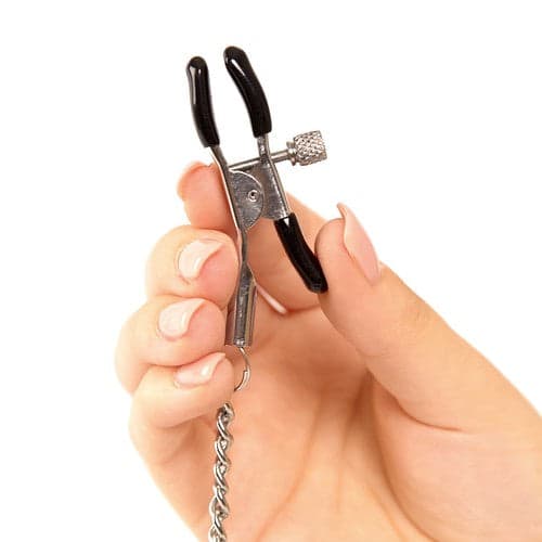 Collare donna con pinzette capezzoli nero bondage fetish BDSM pelle PU in prodotto Erosdom - Palmi, commercioVirtuoso.it