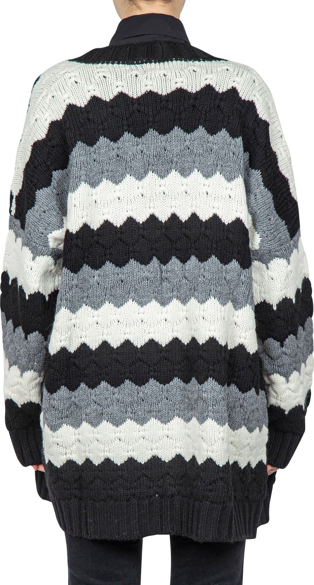 SO ALLURE So Allure - Cardigan - 441922 - Nero/Panna da donna in Maglieria sportiva Drestige - Casamassima, commercioVirtuoso.it