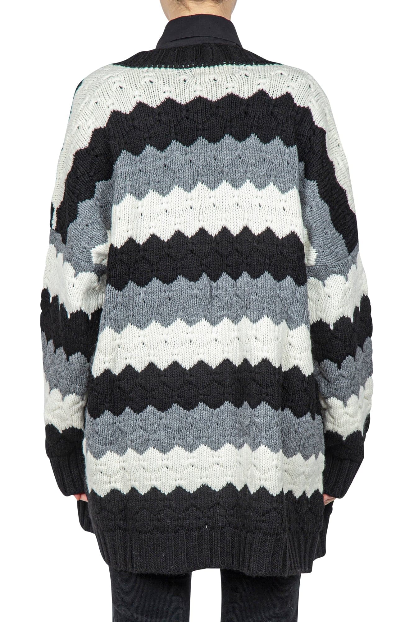 SO ALLURE So Allure - Cardigan - 441922 - Nero/Panna da donna in Maglieria sportiva Drestige - Casamassima, commercioVirtuoso.it