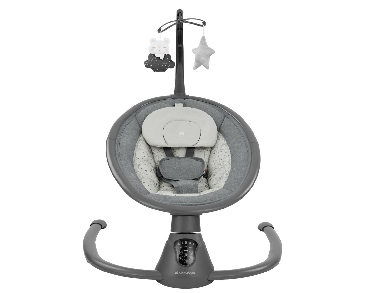 KIKKABOO Sdraietta Dondolo Elettrica Side to Side Swing Twiddle - colore GREY - grigio - Altalena Musicale per Neonati, Sedia a Dondolo con Telecomando, rilassante, calmante in Sdraiette e dondolini Sanitaria Gioia del Bimbo - Villa San Giovanni, commercioVirtuoso.it
