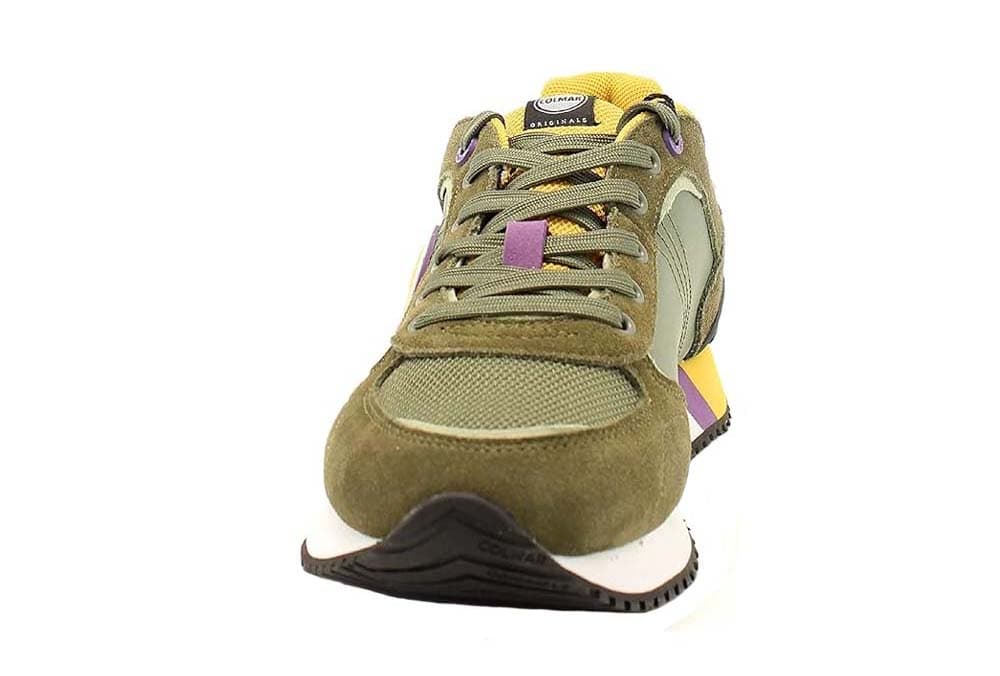 COLMAR Sneakers Uomo art. TRAVIS PLUS COLORS 011 in tessuto/suede Military Green-Ochre-Purple in Sneaker casual Bilello Shop - San Giovanni in Fiore, commercioVirtuoso.it