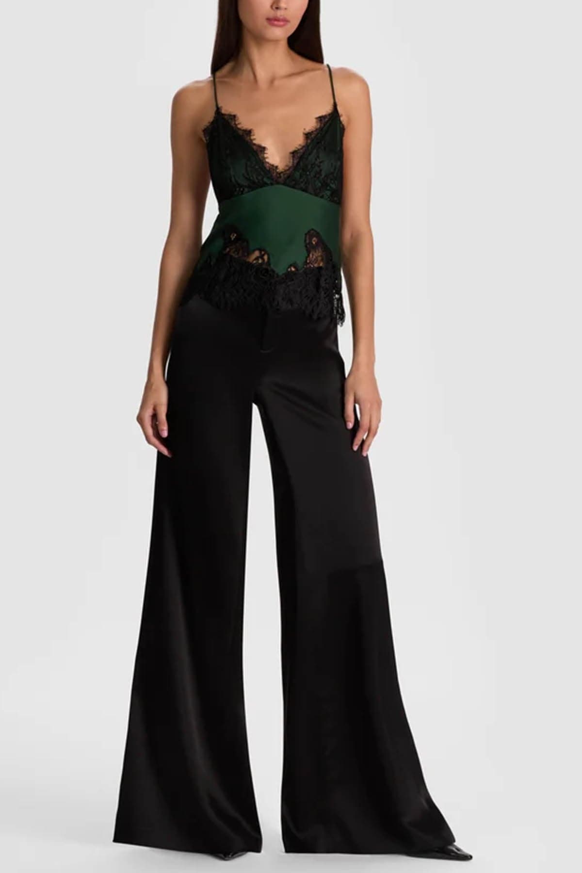 Alice + Olivia Top Black/green da donna in Canotte e top Drestige - Casamassima, commercioVirtuoso.it
