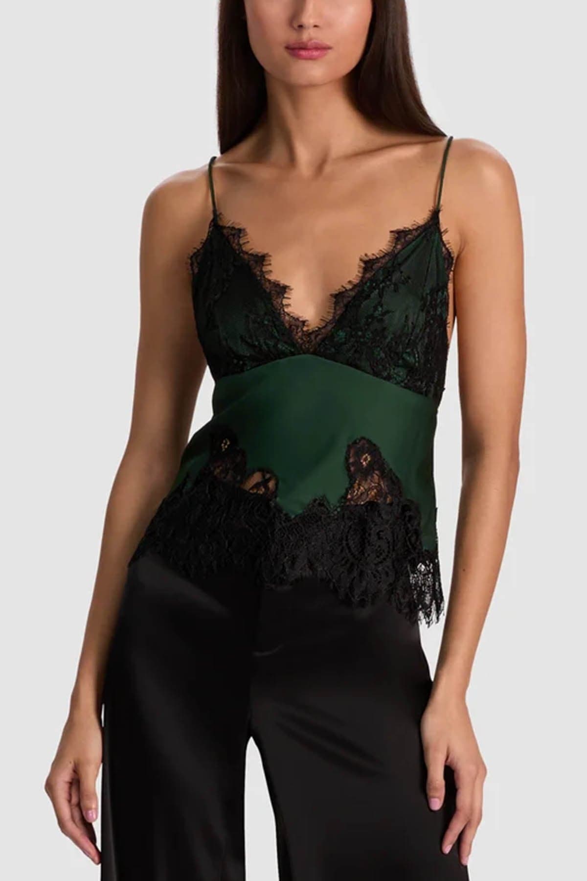 Alice + Olivia Top Black/green da donna in Canotte e top Drestige - Casamassima, commercioVirtuoso.it