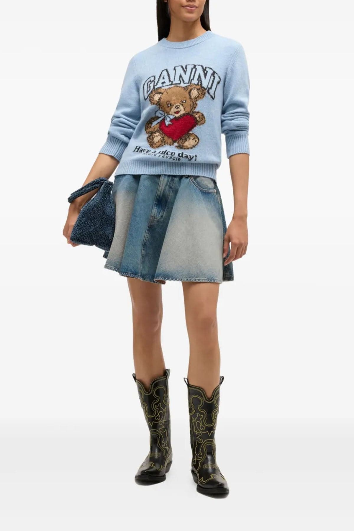 GANNI Maglie Azzurro da donna in Bluse e camicie Drestige - Casamassima, commercioVirtuoso.it