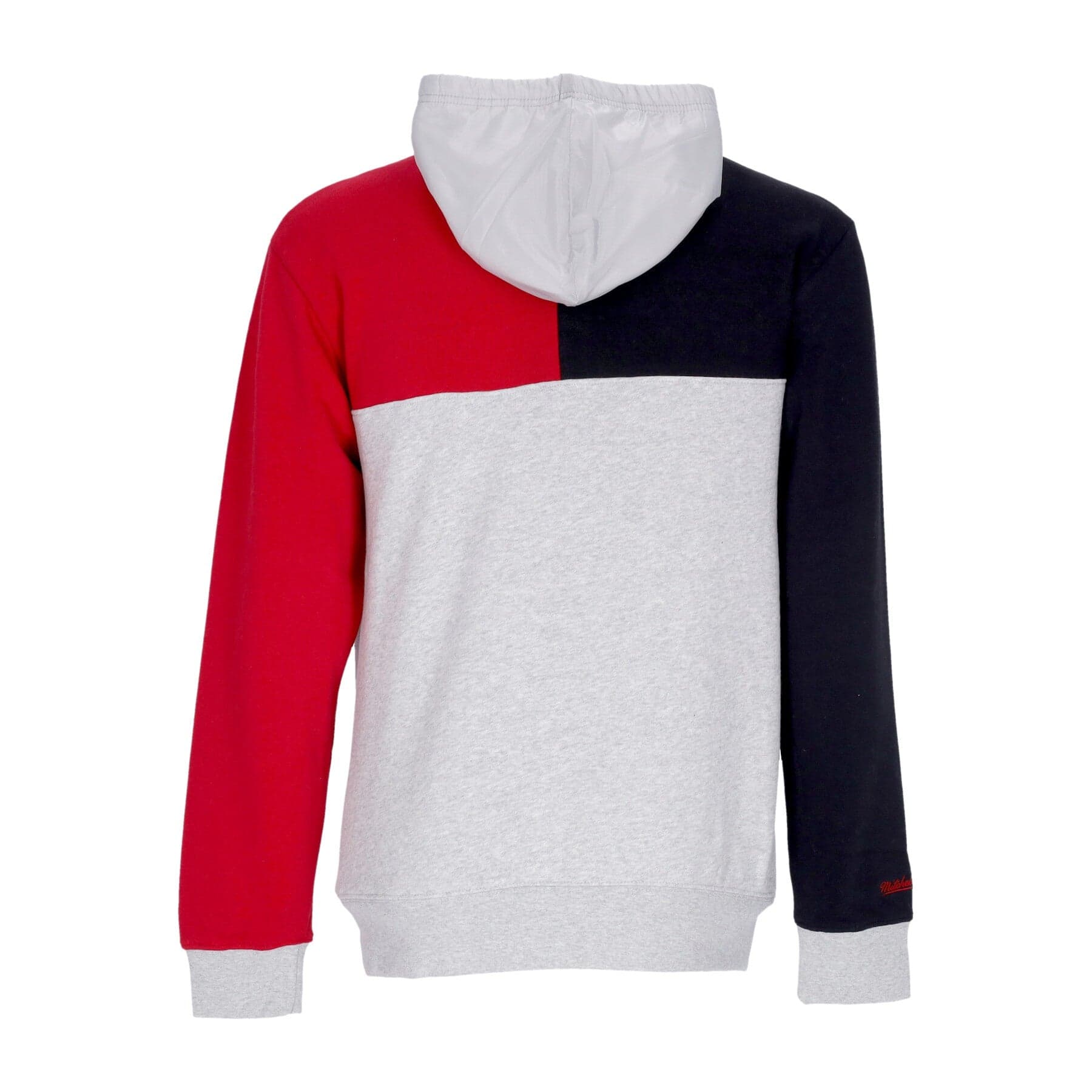 MITCHELL &amp; NESS Felpa Cappuccio Uomo Nba Tie Breaker Fleece Hoodie Hardwood Classics Chibul Grey Heather/red da uomo in Felpe con cappuccio Drestige - Casamassima, commercioVirtuoso.it