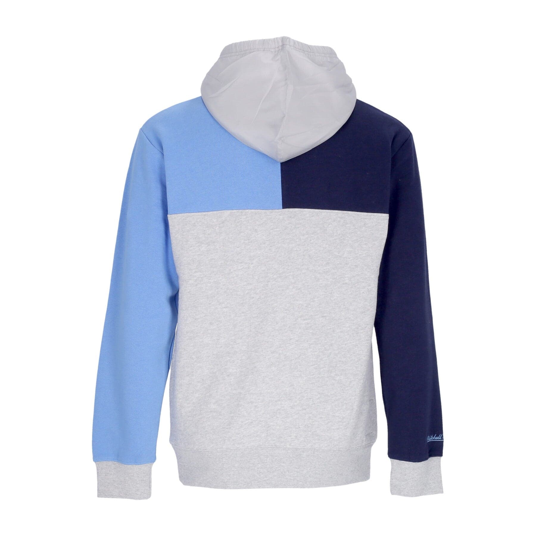 MITCHELL &amp; NESS Felpa Cappuccio Uomo Ncaa Tie Breaker Fleece Hoodie Unchee Grey Heather/navy da uomo in Felpe con cappuccio Drestige - Casamassima, commercioVirtuoso.it