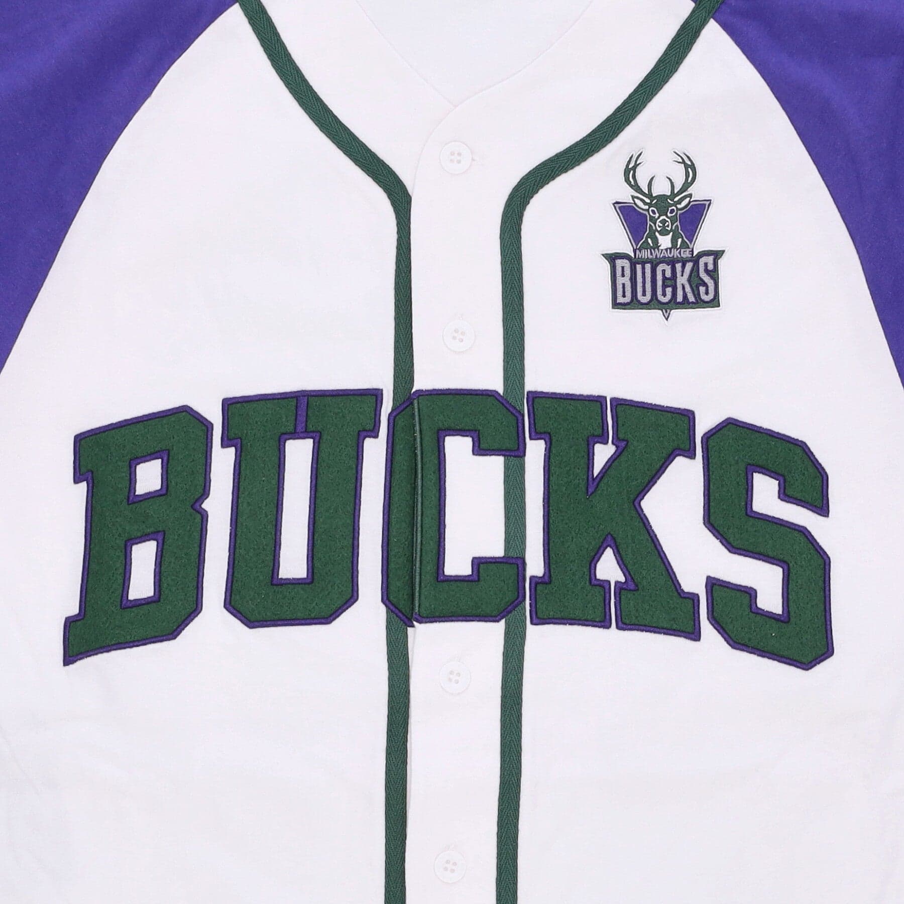 MITCHELL &amp; NESS Casacca Bottoni Uomo Nba Practice Day Button Front Jersey Hardwood Classics Milbuc White da uomo in Maglie sportive da uomo Drestige - Casamassima, commercioVirtuoso.it