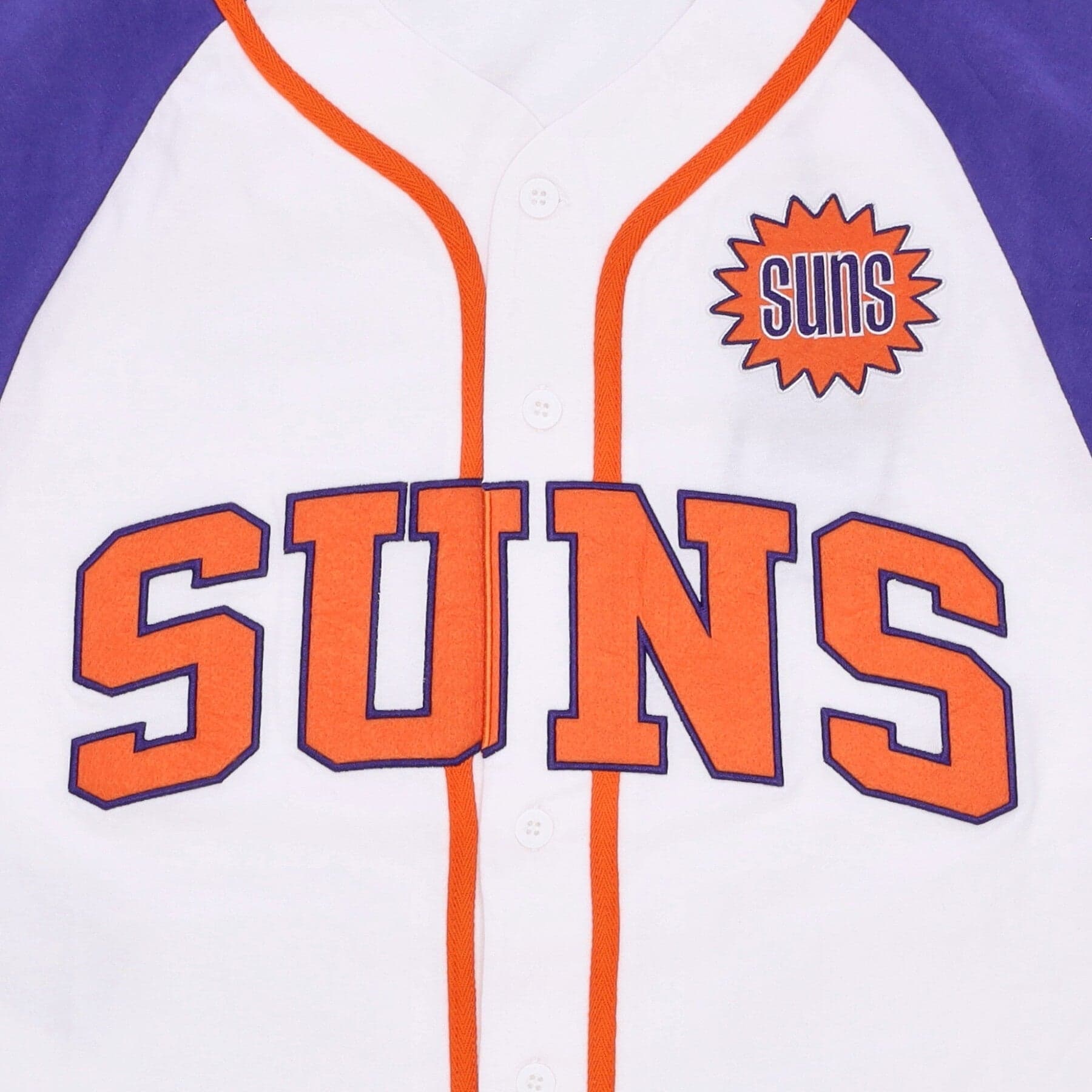 MITCHELL &amp; NESS Casacca Bottoni Uomo Nba Practice Day Button Front Jersey Hardwood Classics Phosun White da uomo in Maglie sportive da uomo Drestige - Casamassima, commercioVirtuoso.it