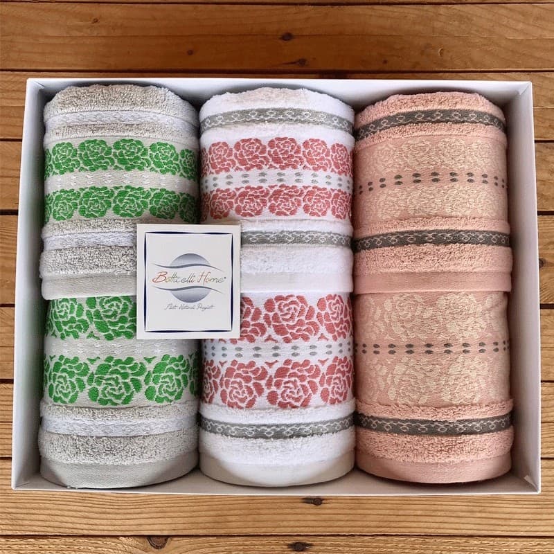 Set Spugna Botticelli Home Flore Rose in Set di asciugamani Collezione Casa - Trebisacce, commercioVirtuoso.it