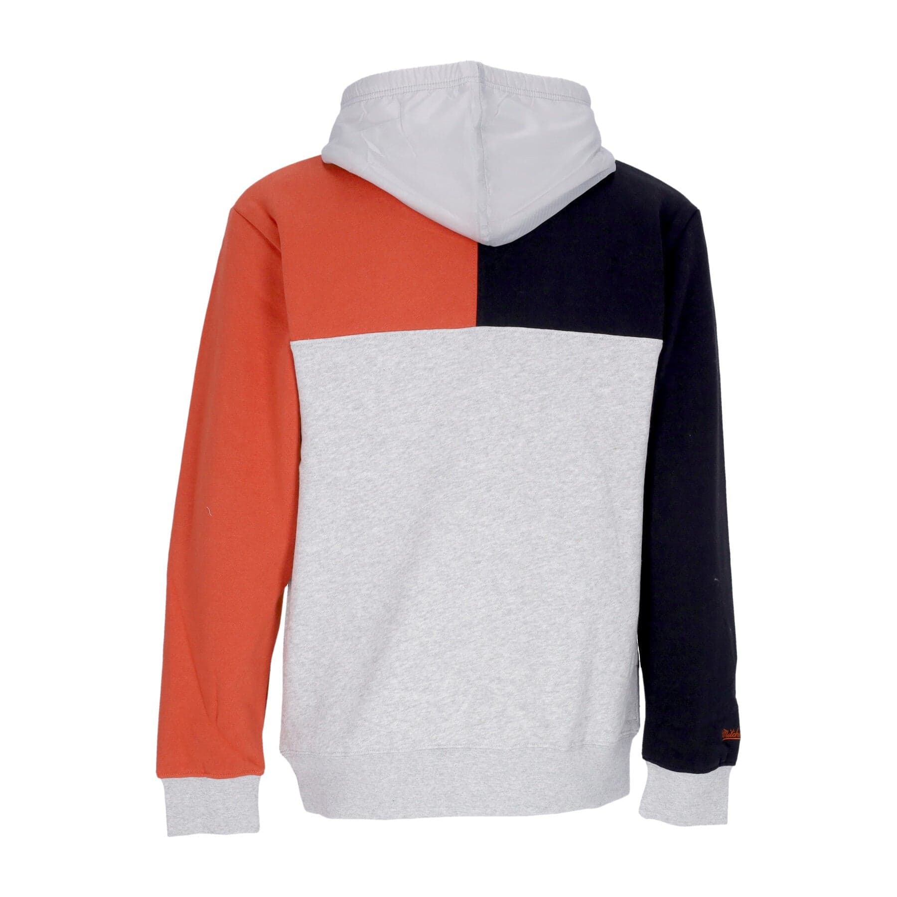 MITCHELL &amp; NESS Felpa Cappuccio Uomo Ncaa Tie Breaker Fleece Hoodie Texlon Grey Heather/orange da uomo in Felpe con cappuccio e felpe Drestige - Casamassima, commercioVirtuoso.it