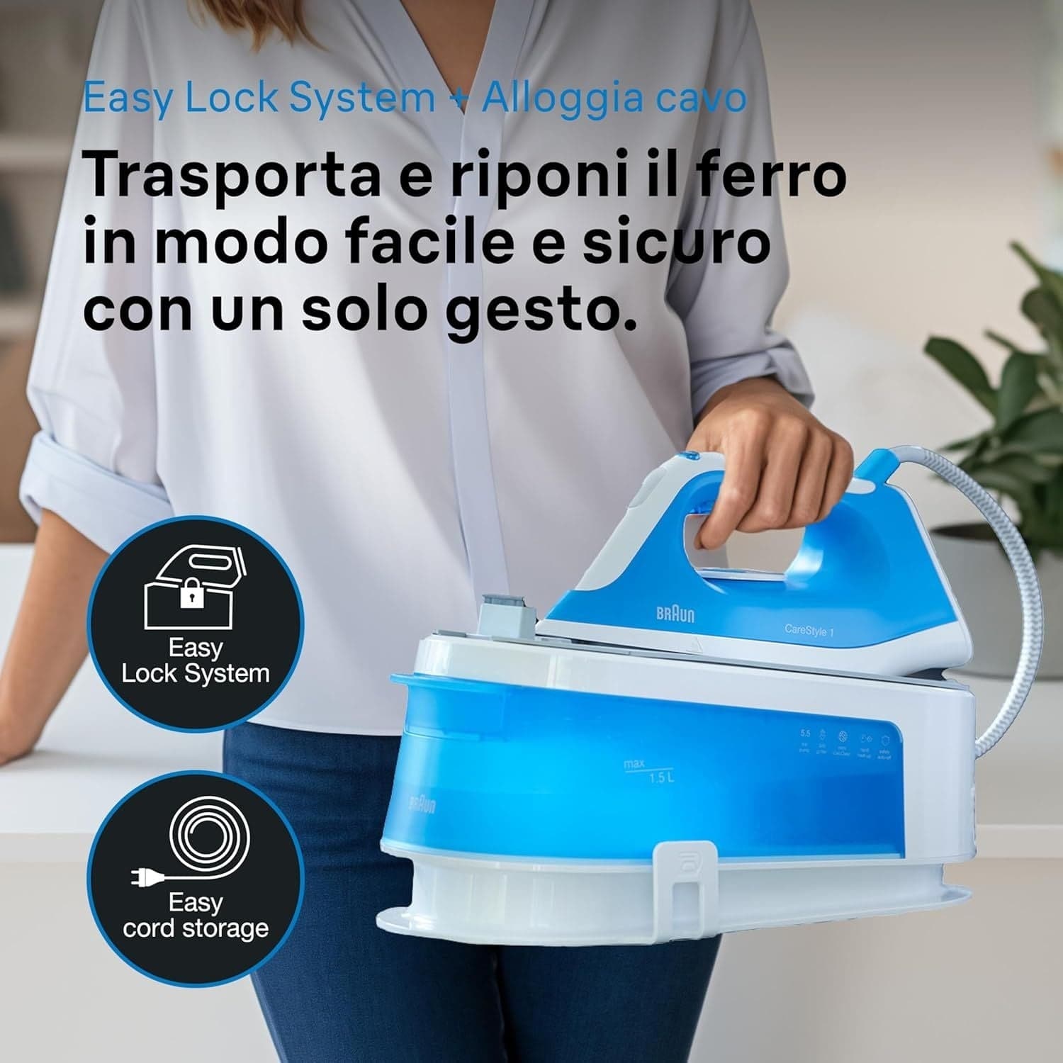 Braun Ferro Da Stiro Con Caldaia 1.5 Lt 2400w Bianco/Blu in Ferri a caldaia Ecoprice.it - Avellino, commercioVirtuoso.it