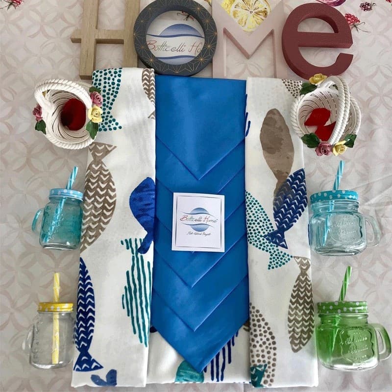 Servizio da Tavola Botticelli Home Pesci in Tovaglioli Collezione Casa - Trebisacce, commercioVirtuoso.it