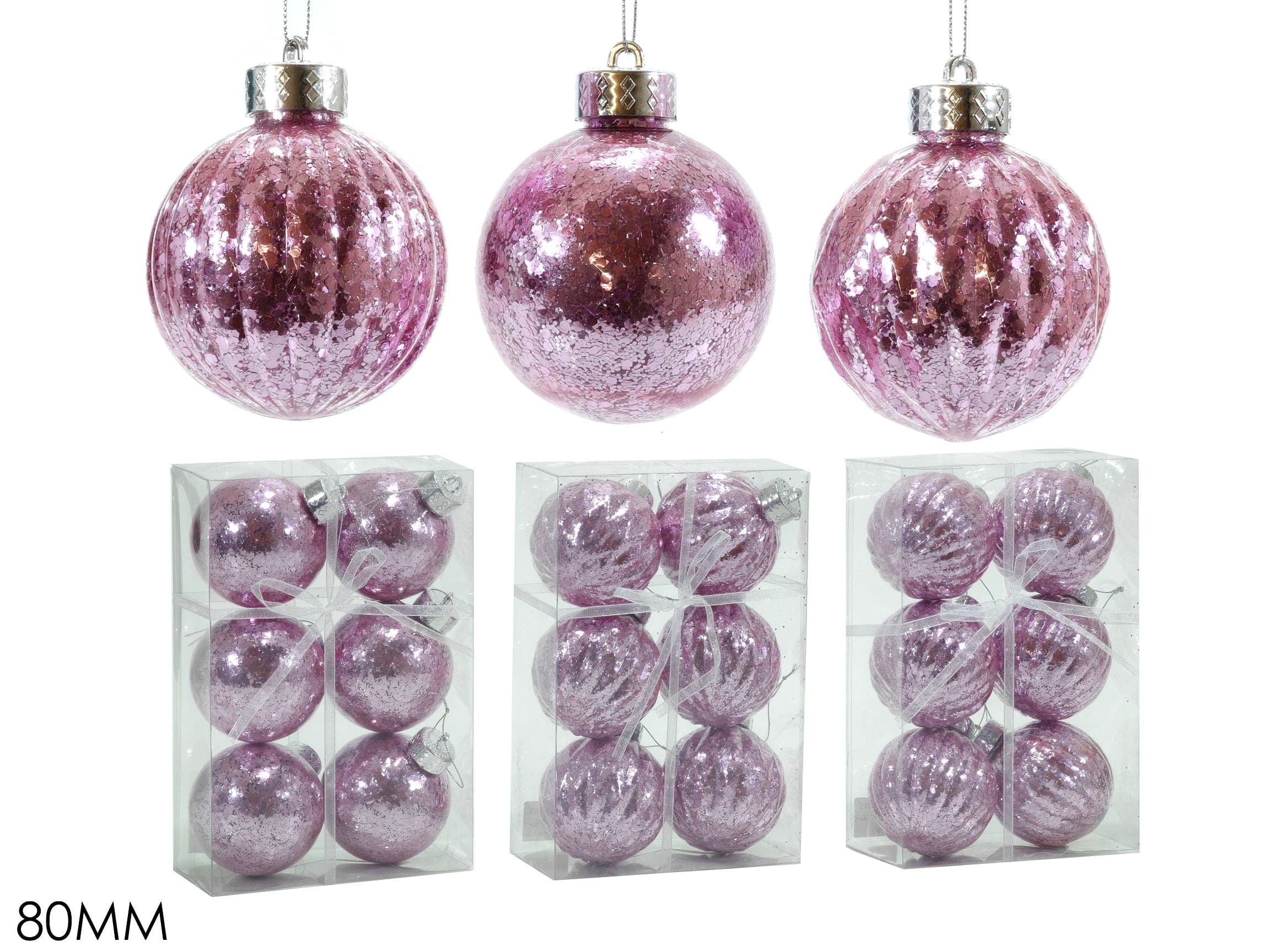 Set 6 Palle 8mm Rosa 3 Assortimenti