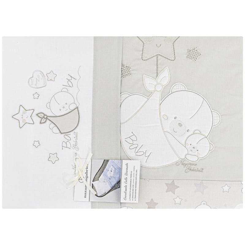 Set piumotto lenzuolino culla Nazareno Gabrielli Baby Bear in Lenzuola da lettino con sbarre Collezione Casa - Trebisacce, commercioVirtuoso.it