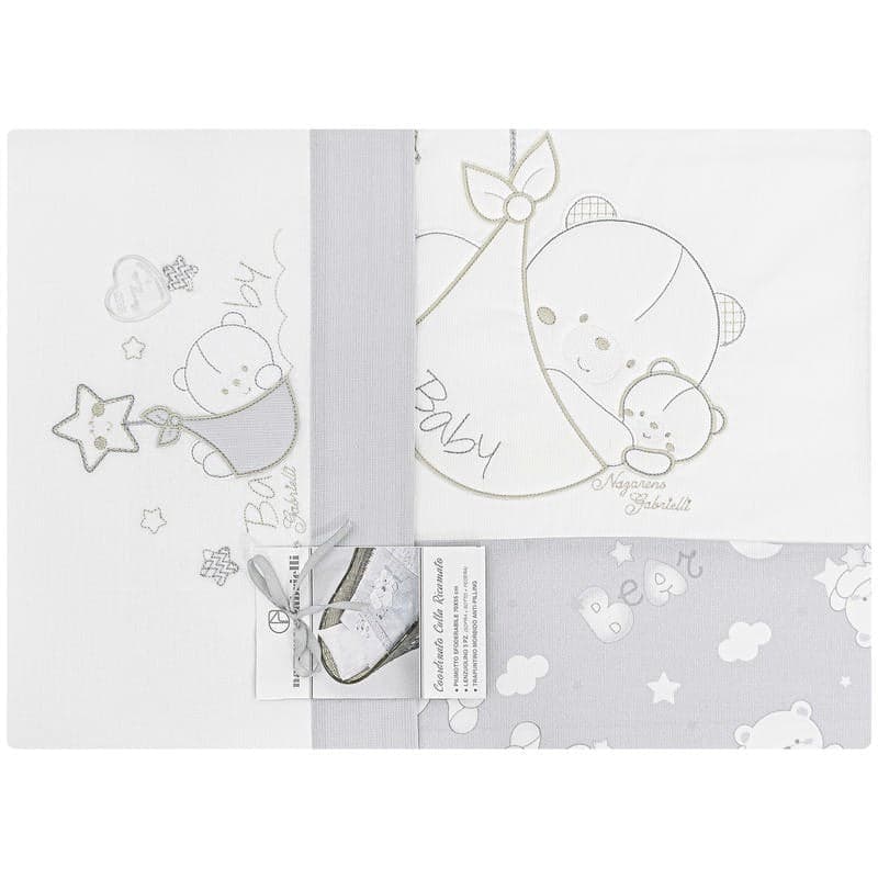 Set piumotto lenzuolino culla Nazareno Gabrielli Baby Bear in Lenzuola da lettino con sbarre Collezione Casa - Trebisacce, commercioVirtuoso.it