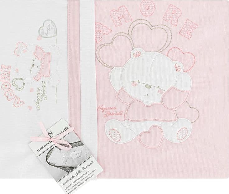 Set piumotto lenzuolino culla Nazareno Gabrielli Baby Amore - 2