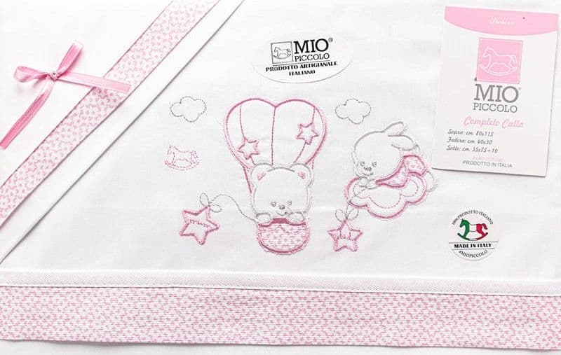 Completo lenzuola neonato per culla in cotone Orsetti in Set di lenzuola e federe Collezione Casa - Trebisacce, commercioVirtuoso.it