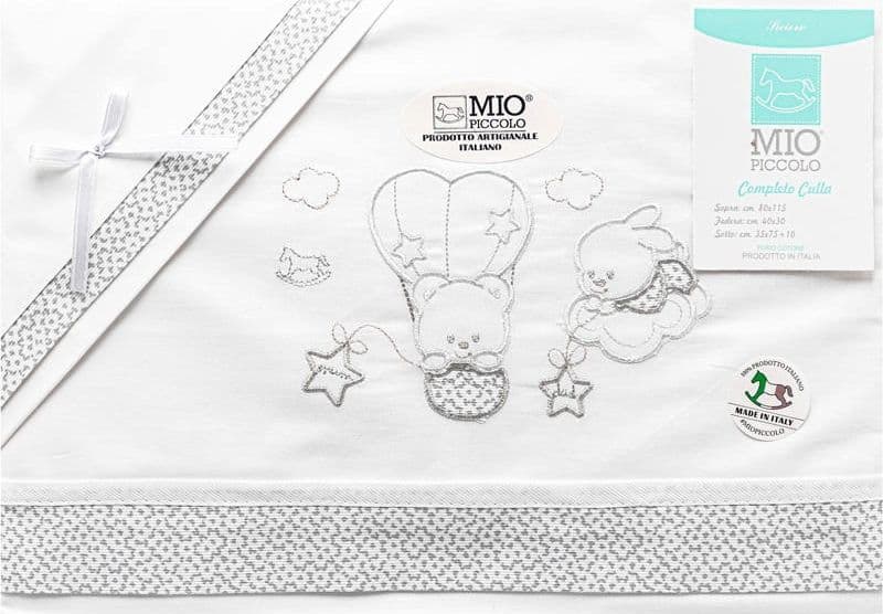 Completo lenzuola neonato per culla in cotone Orsetti in Set di lenzuola e federe Collezione Casa - Trebisacce, commercioVirtuoso.it