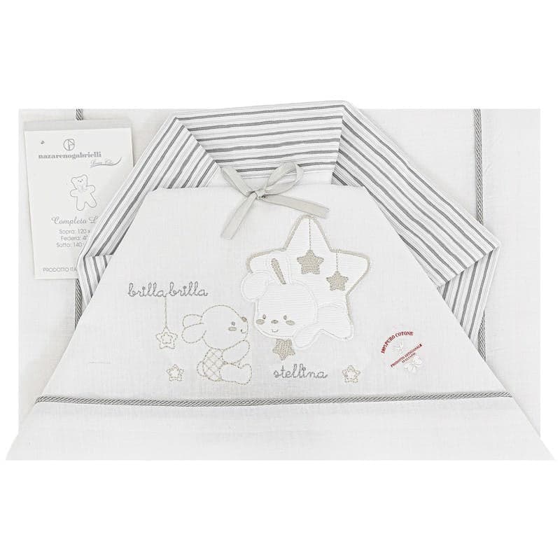 Completo lenzuola neonato per lettino Stellina Nazareno Gabrielli in Lenzuola da lettino con sbarre Collezione Casa - Trebisacce, commercioVirtuoso.it