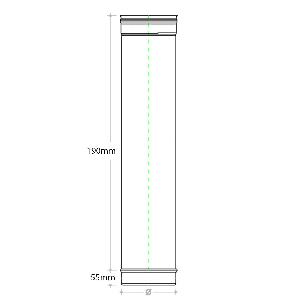 Tubo acciaio inox 300 x HU 190mm 6 decimi AISI 304 in Tubi di scarico Aloiserw.com - Altomonte, commercioVirtuoso.it