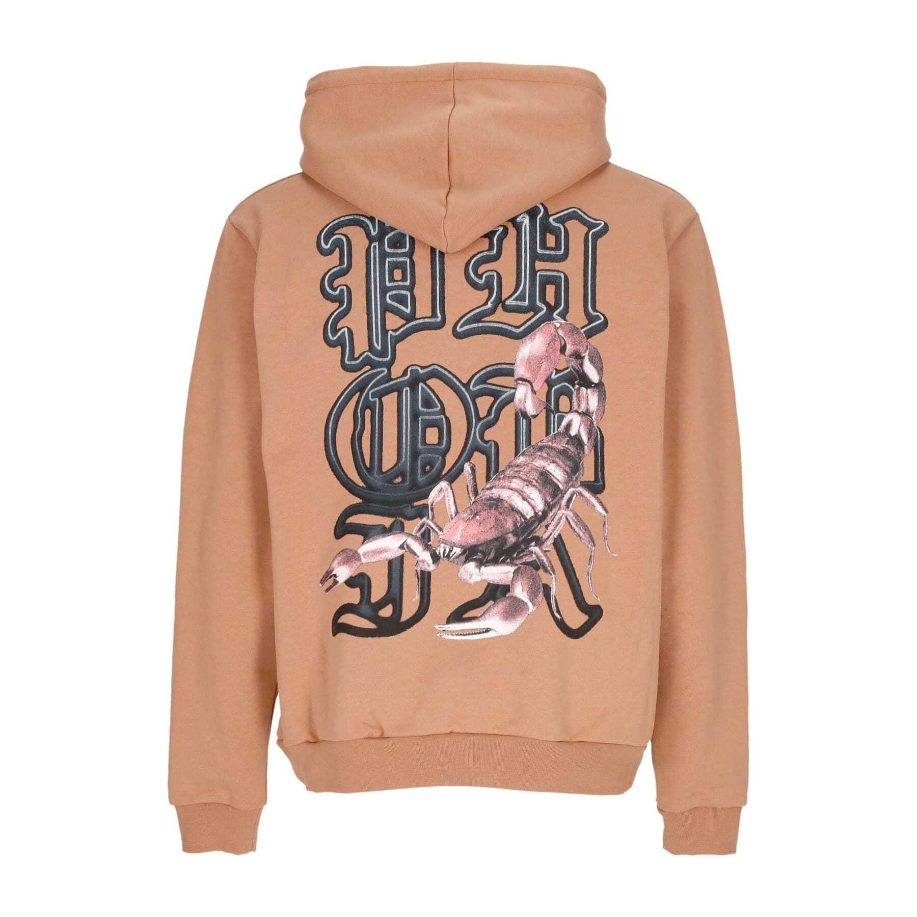 PHOBIA Felpa Leggera Cappuccio Uomo Scorpion Hoodie Terracotta/grey da uomo in Felpe con cappuccio Drestige - Casamassima, commercioVirtuoso.it