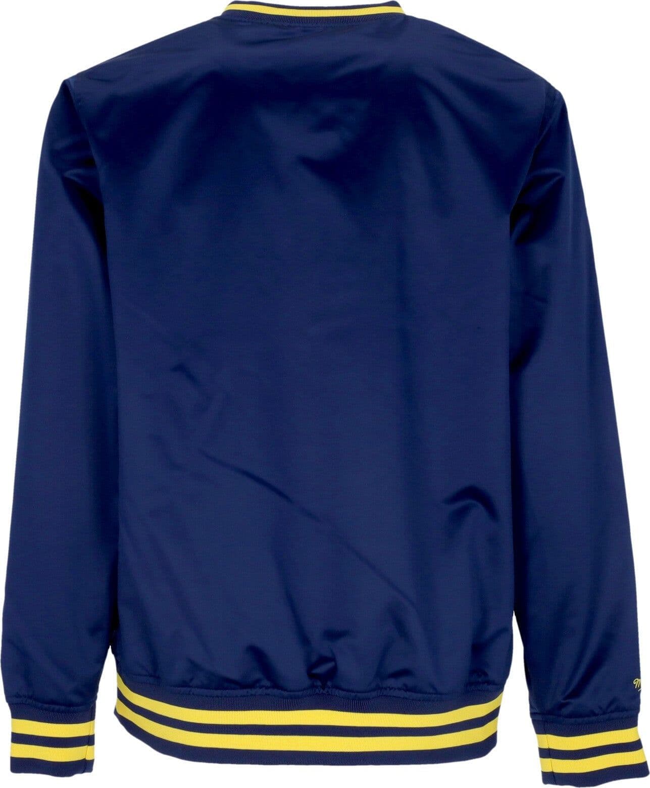 MITCHELL &amp; NESS Casacca Uomo Ncaa Sideline Pullover Satin Jacket Micwol Navy da uomo in Giacche Drestige - Casamassima, commercioVirtuoso.it