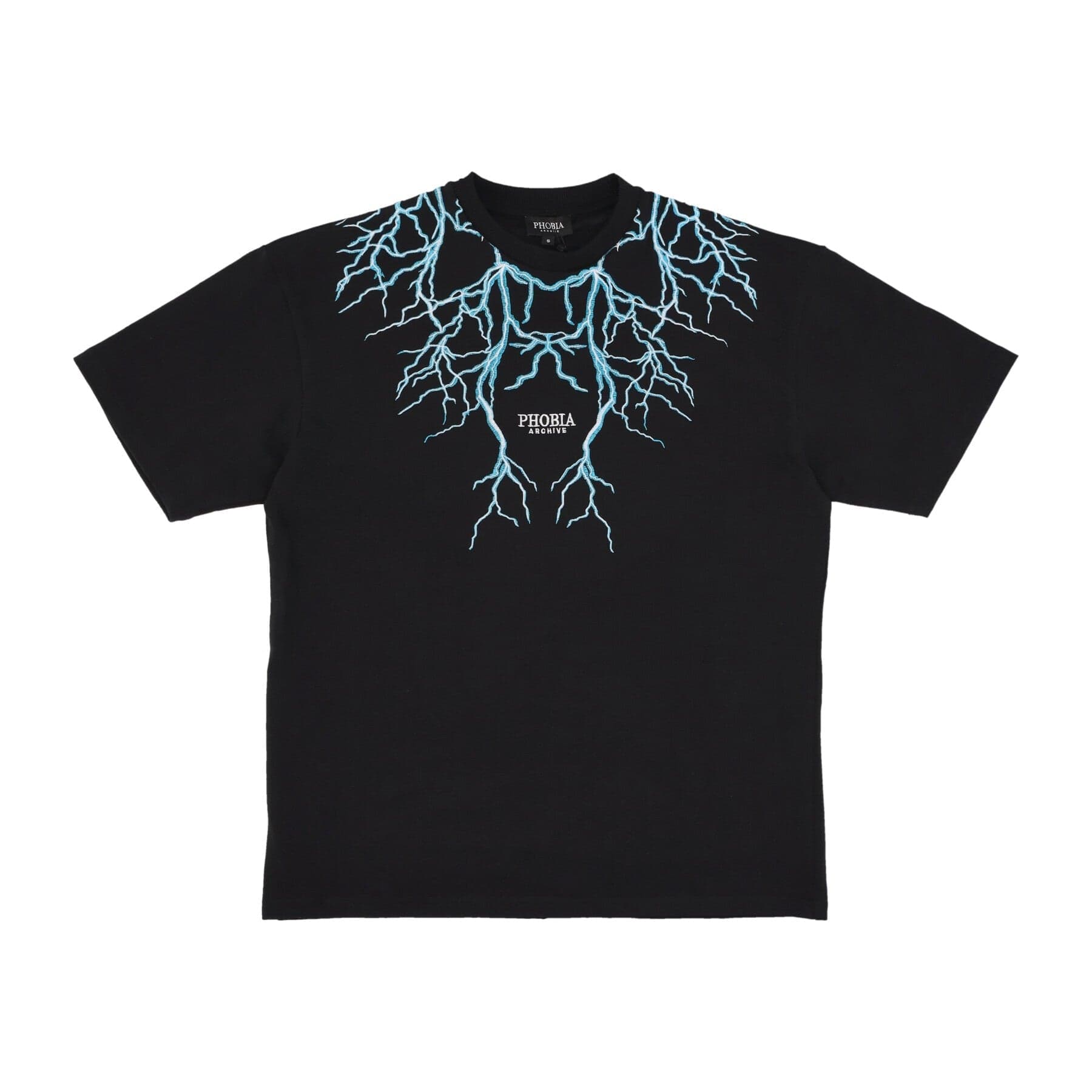 PHOBIA Maglietta Uomo Lightning Tee Black/lightblue